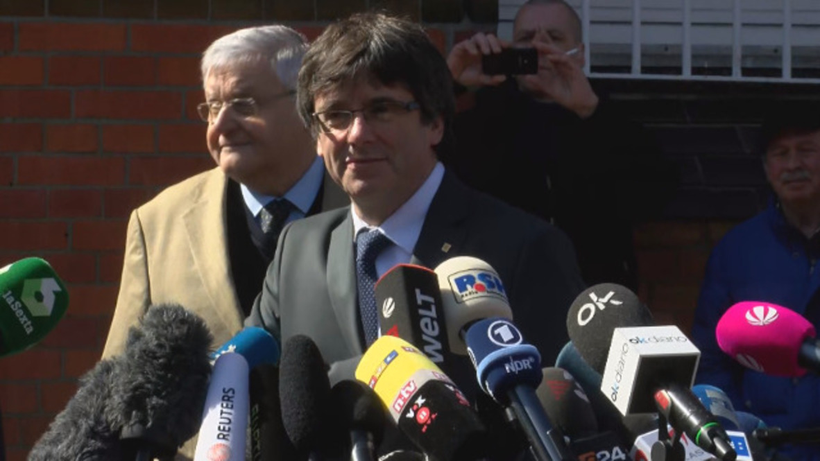 Alemania: Puigdemont sale de la cárcel alemana tras el pago de la fianza