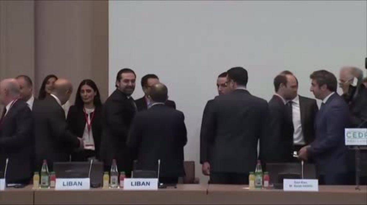 France: Lebanese PM Hariri kick off CEDRE conference in Paris