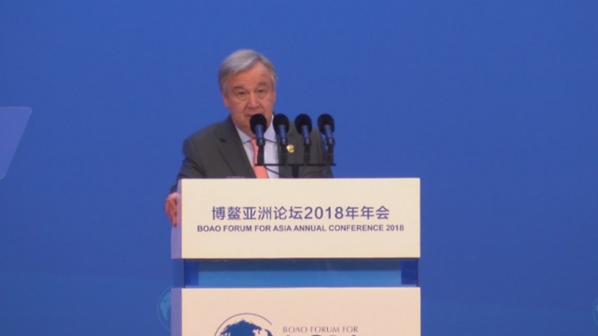 China: Guterres calls for recognition of climate change as a 'global threat' at Boao Forum