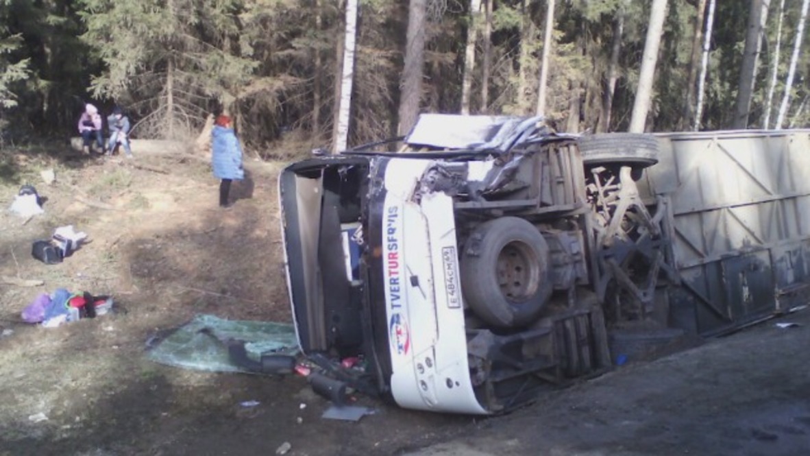 Russia: 1 killed, 9 hospitalised after car crashes into bus carrying children