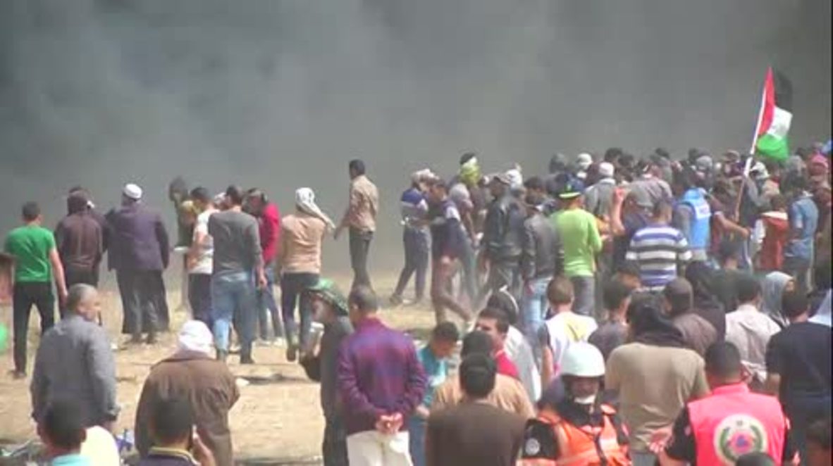 Palestina: Miles de personas participan en la 'Marcha del Retorno' cerca de Jan Younis