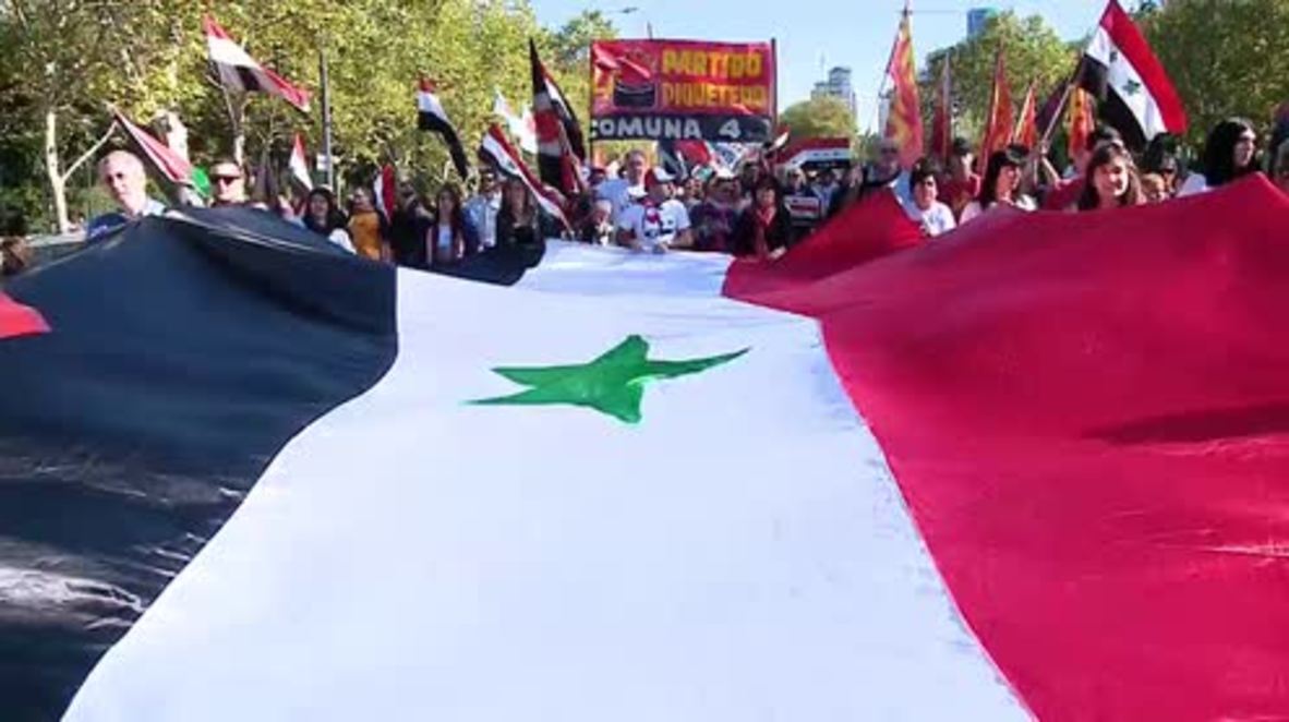 Argentina: La comunidad siria de Buenos Aires protesta frente a la embajada estadounidense