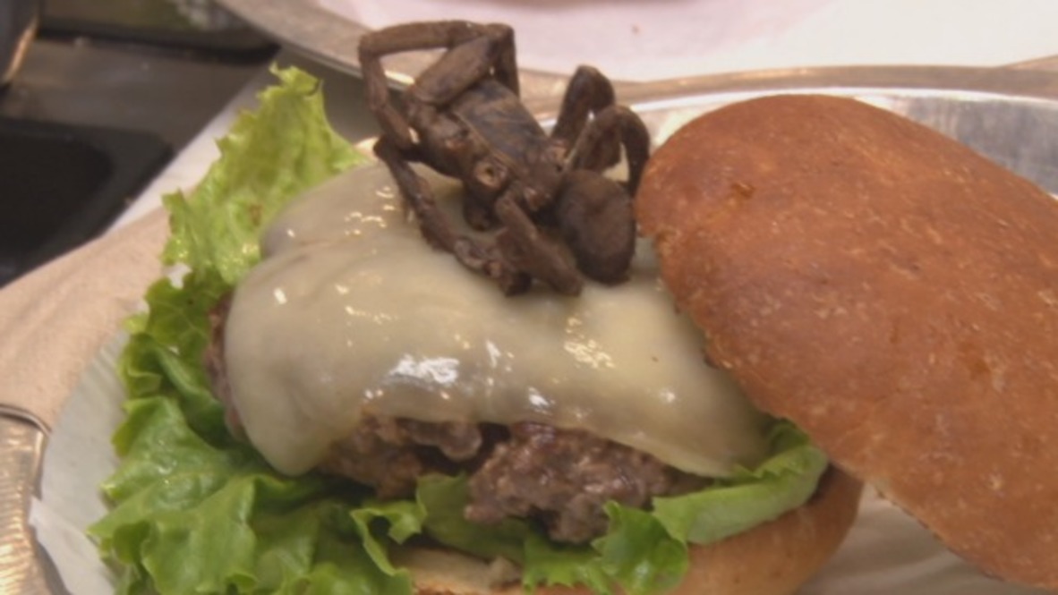 'Eat your fear' - US burger joint serves up hairy TARANTULAS