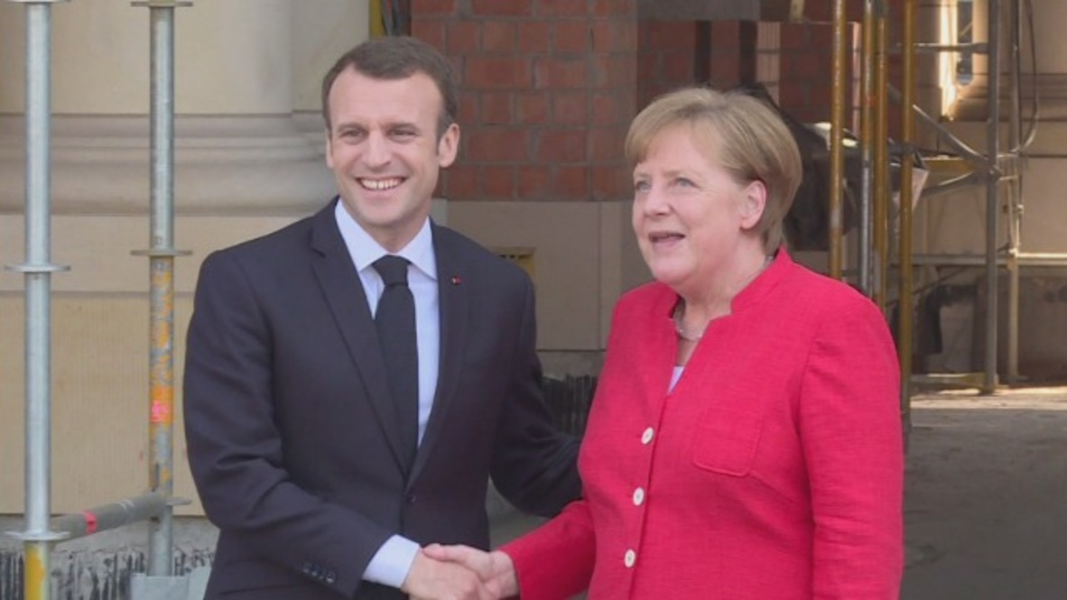 Germany: Macron and Merkel meet and greet in Berlin