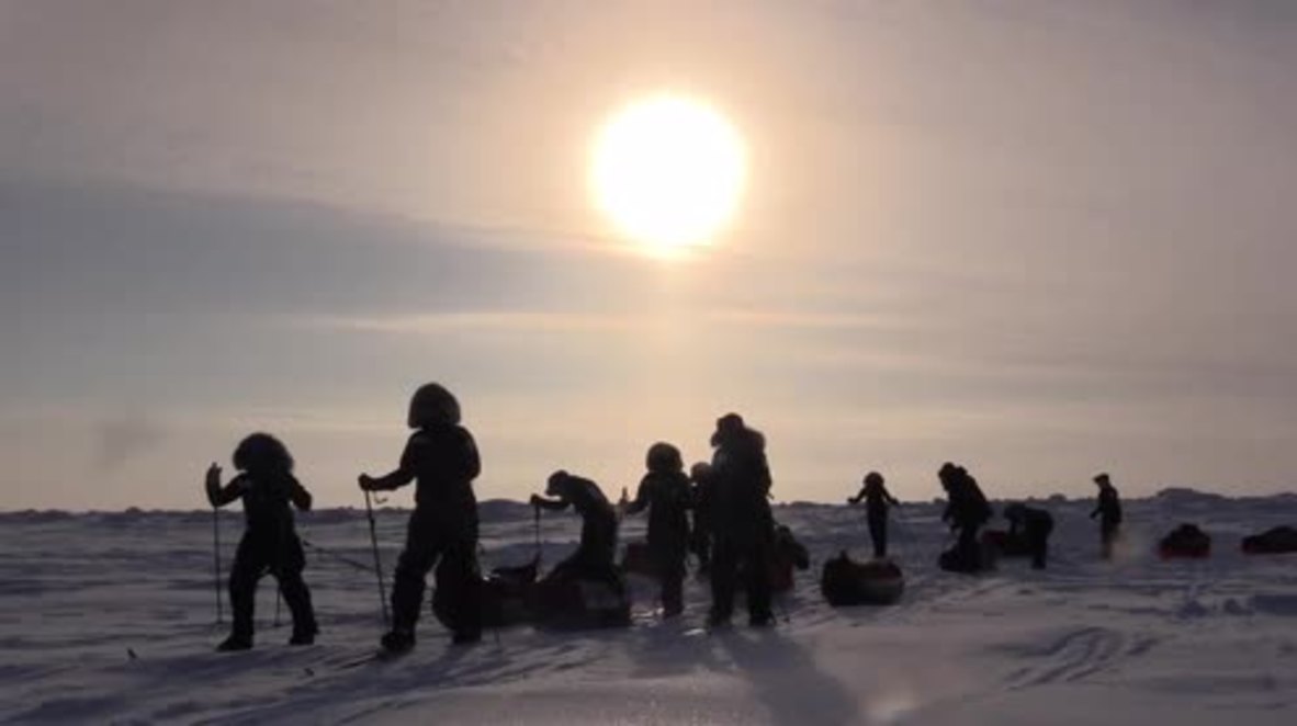 Arctic: First ever all-woman Euro-Arabian ski expedition reaches North Pole *EXCLUSIVE*