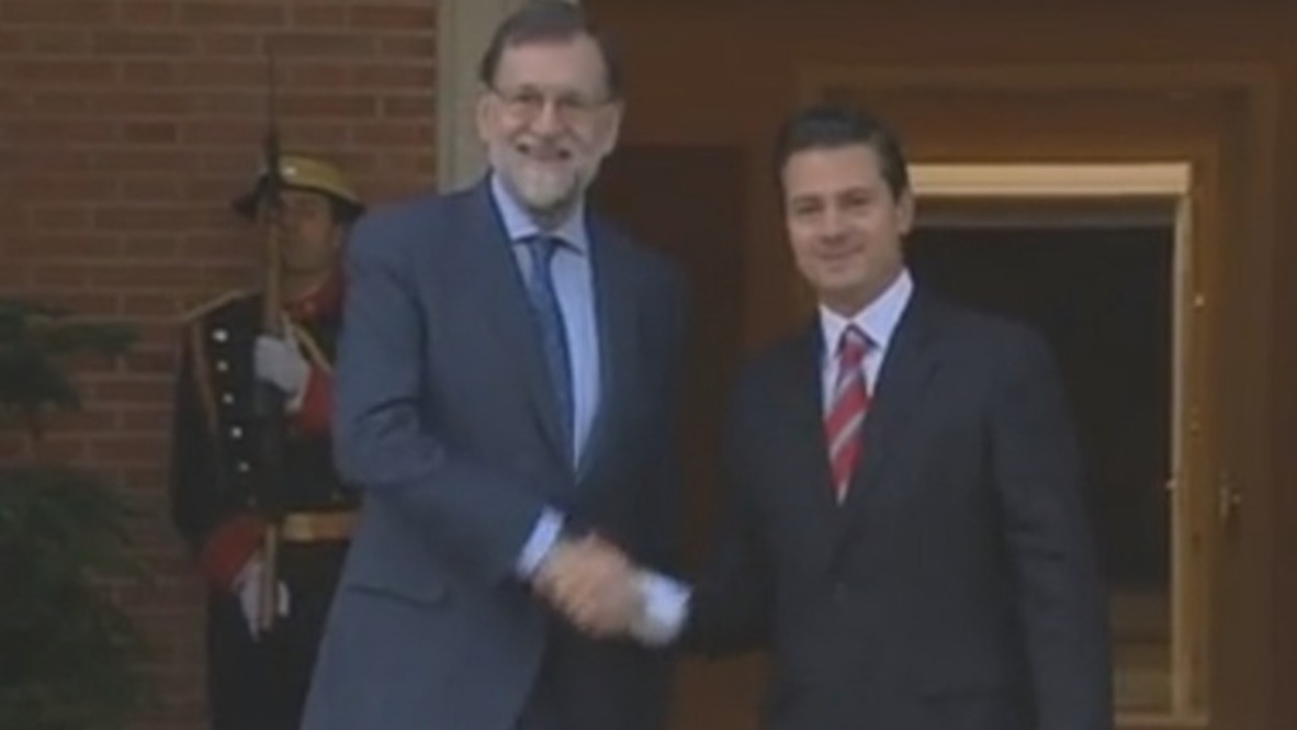 España: El presidente Rajoy recibe al presidente mexicano Enrique Peña Nieto en Madrid