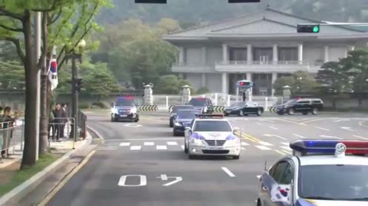 Corea del Sur/Zona Desmilitarizada: El presidente surcoreano llega para una cumbre histórica con Kim Jong-un