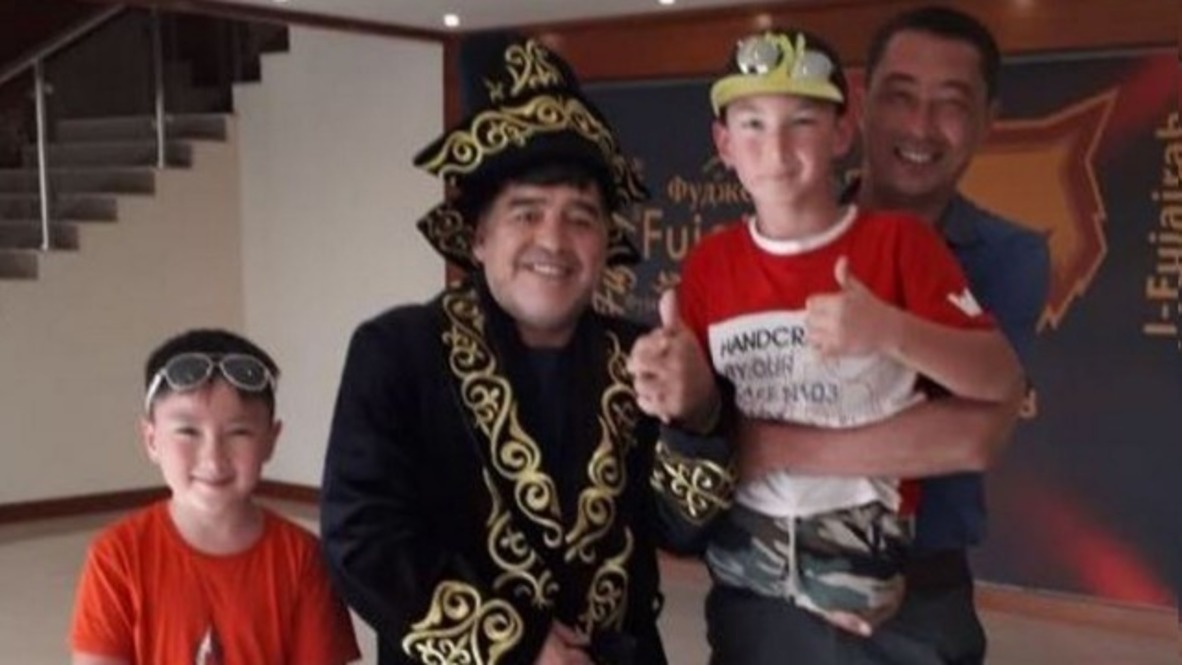UAE: 'It felt like he's my grandfather' – legless Kazakh boy after training with Maradona *EXCLUSIVE*