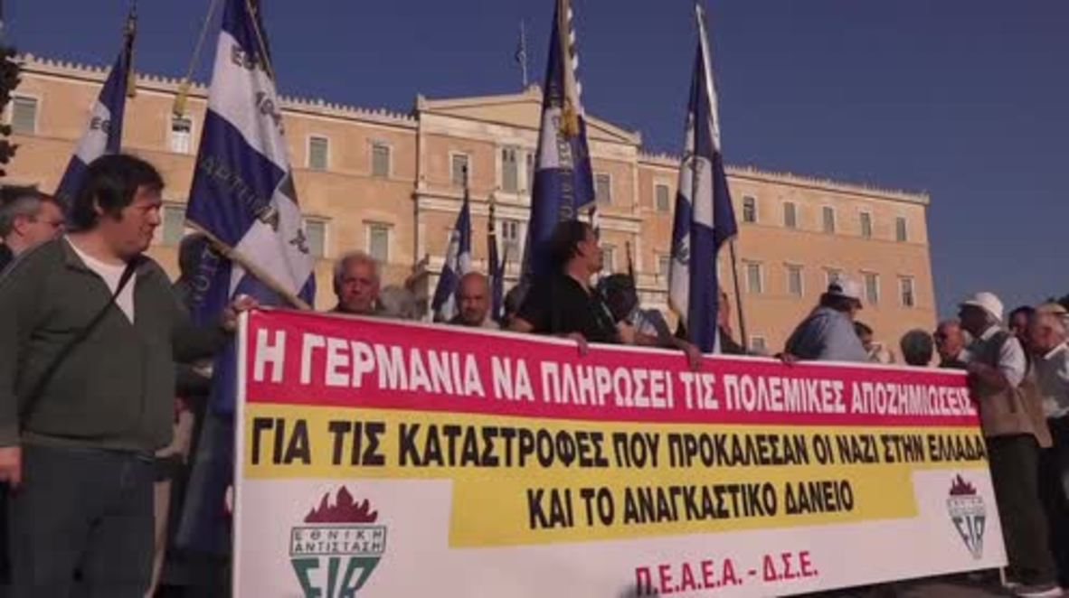 Greece: Protesters demand Germany pay WWII reparations to Greece