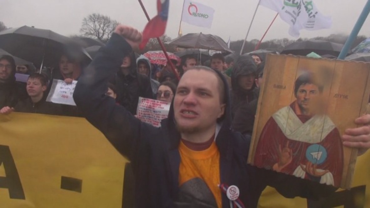Russia: 'It has affected me personally' - St. Petersburg protests against Telegram ban