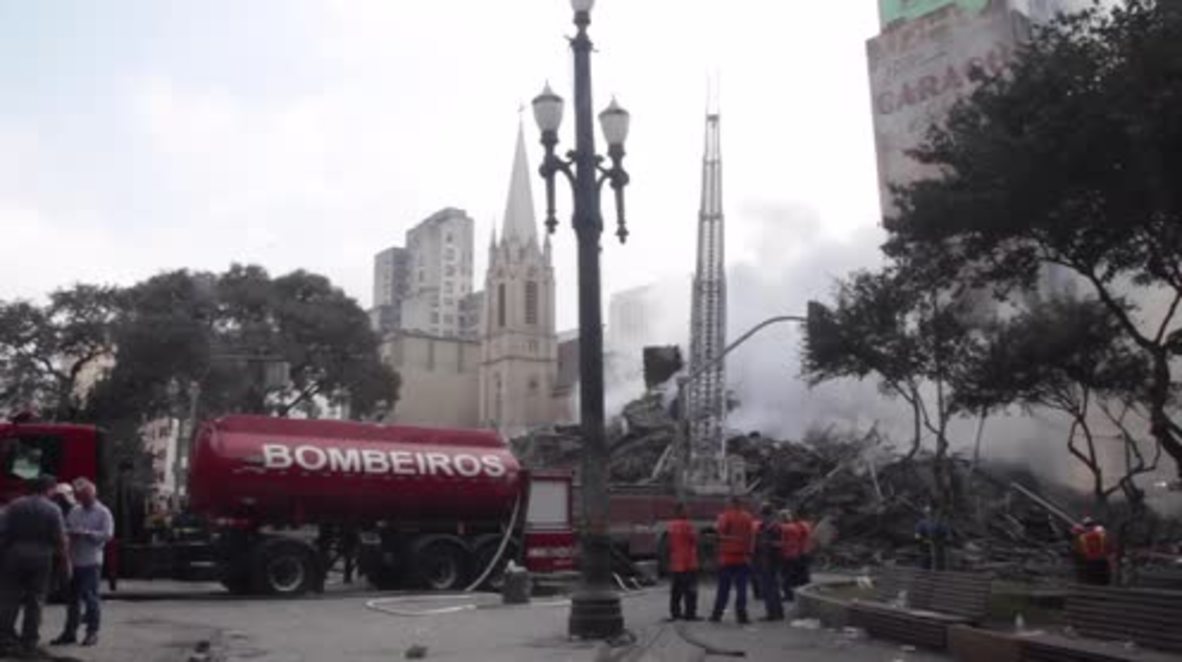Brazil: Rescue ops. underway following Sao Paulo high-rise deadly fire