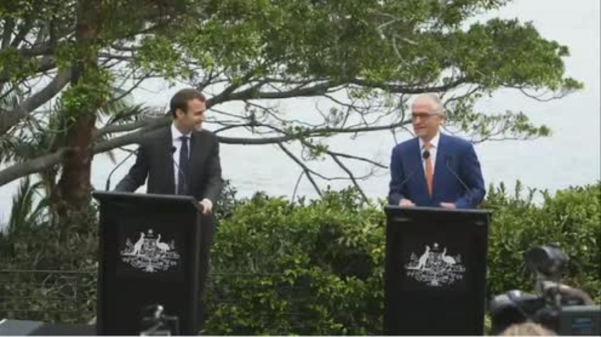 Australia: Macron agradece al primer ministro australiano y a su "deliciosa" esposa la hospitalidad