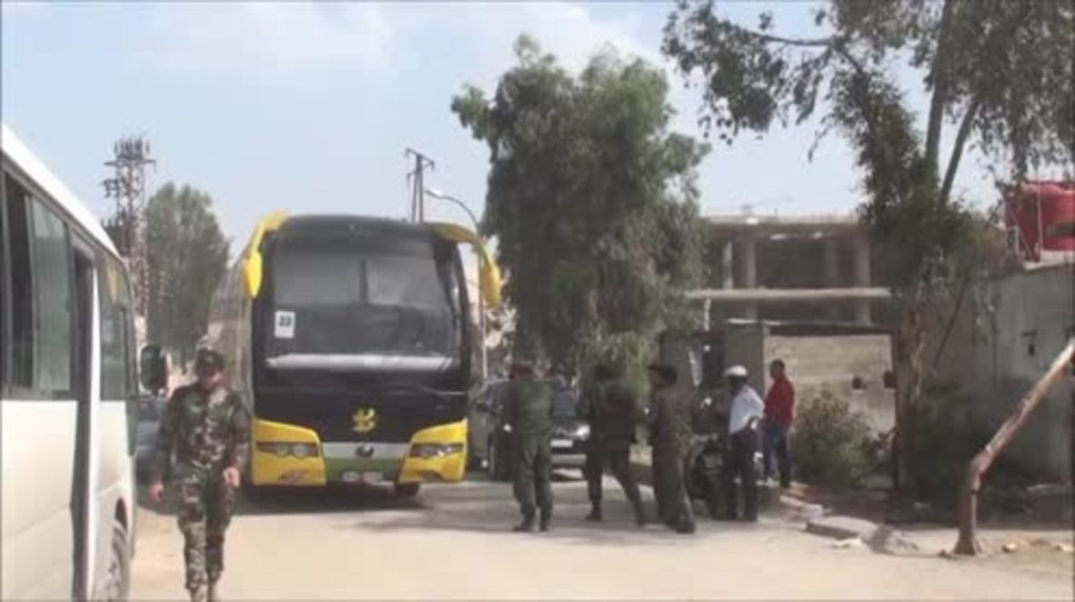 Siria: Autobuses listos para partir de Beit Sahm a Jarabulus
