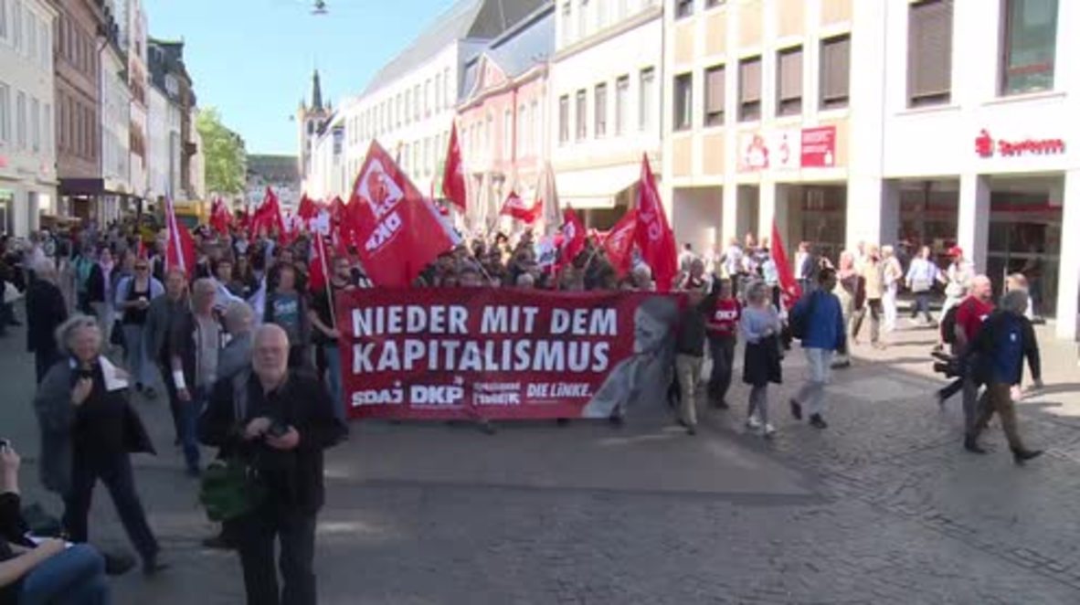 Germany: Protests held in Karl Marx's hometown Trier on 200th birthday anniversary
