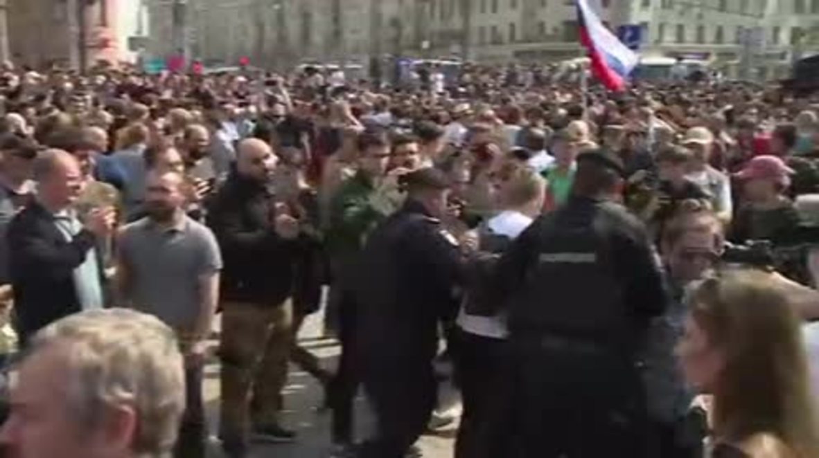 Russia: Dozens detained at unauthorised rally in Moscow