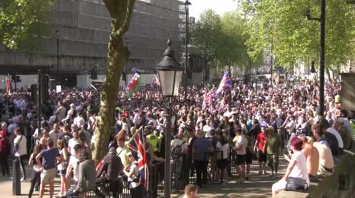 Reino Unido: Miles de personas participan en la marcha ultraderechista del 'Día de la Libertad' en Londres