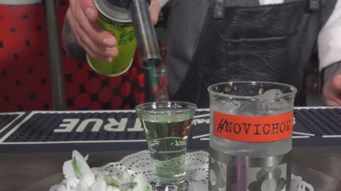 Sting in the cocktail! ‘Novichok’ cocktails prepped for English fans