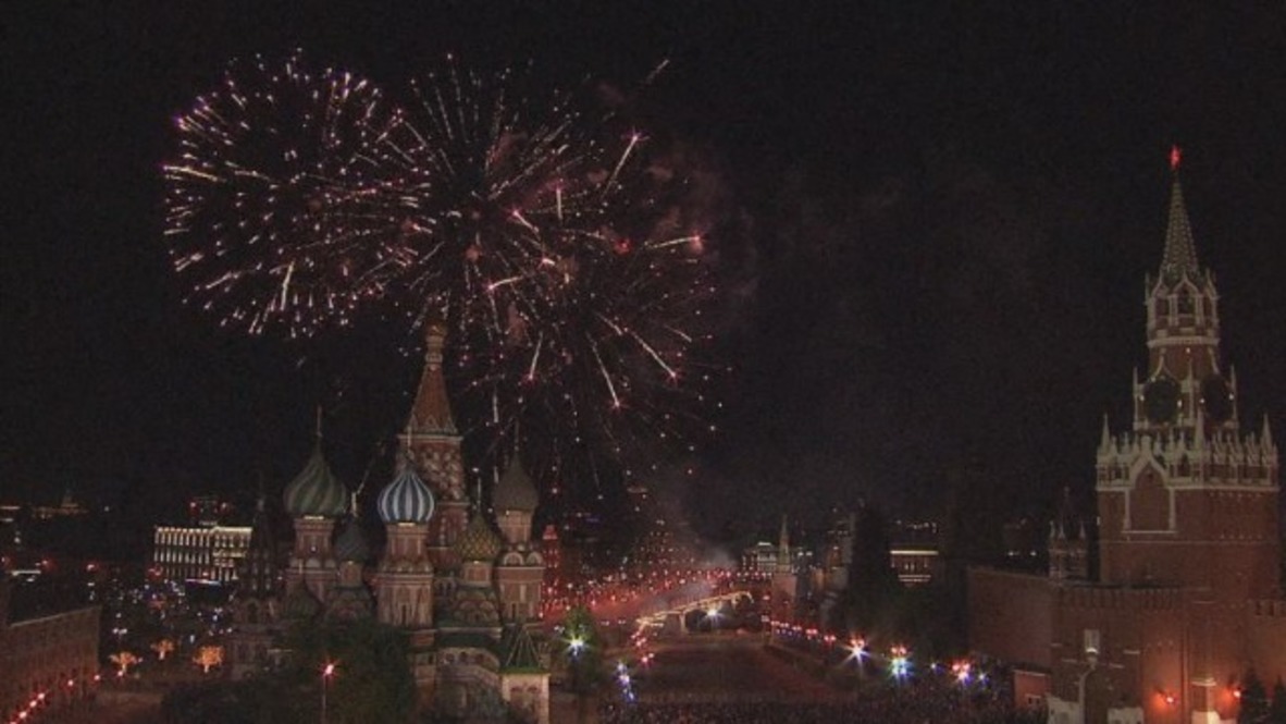 Russia: Fireworks light up Moscow skyline for Victory Day