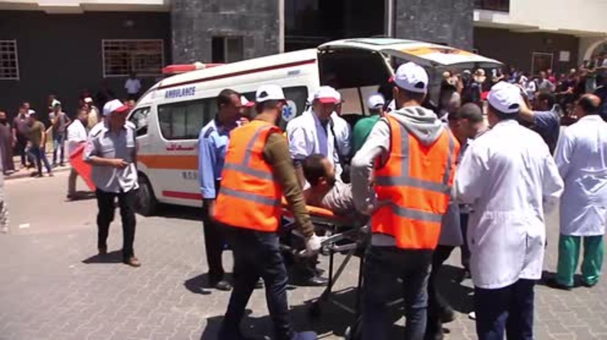 State of Palestine: Wounded and killed protesters brought to hospital, morgue in Gaza