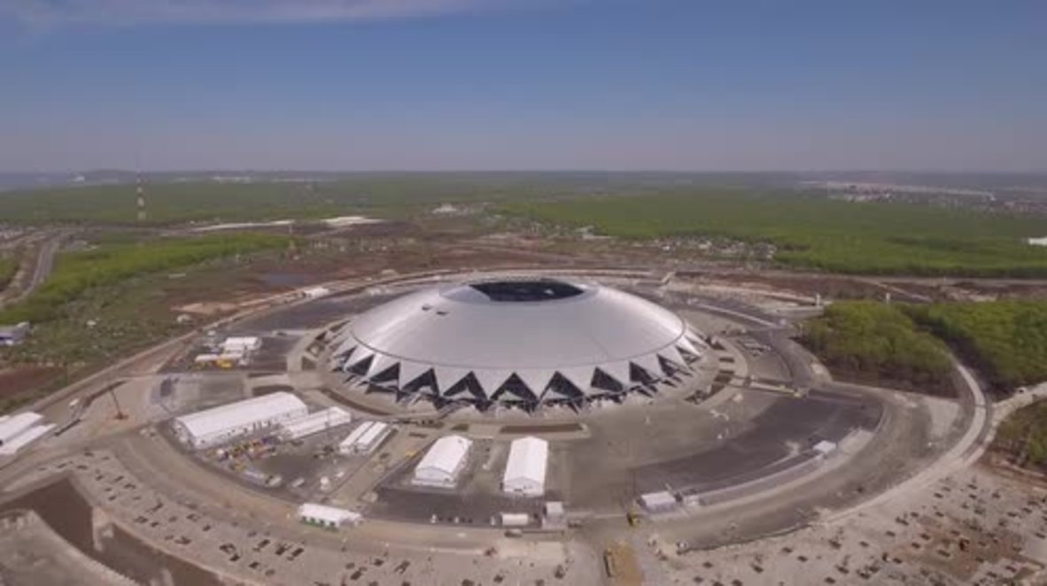 Russia: Bird's eye view of Samara Arena ahead of WC 2018