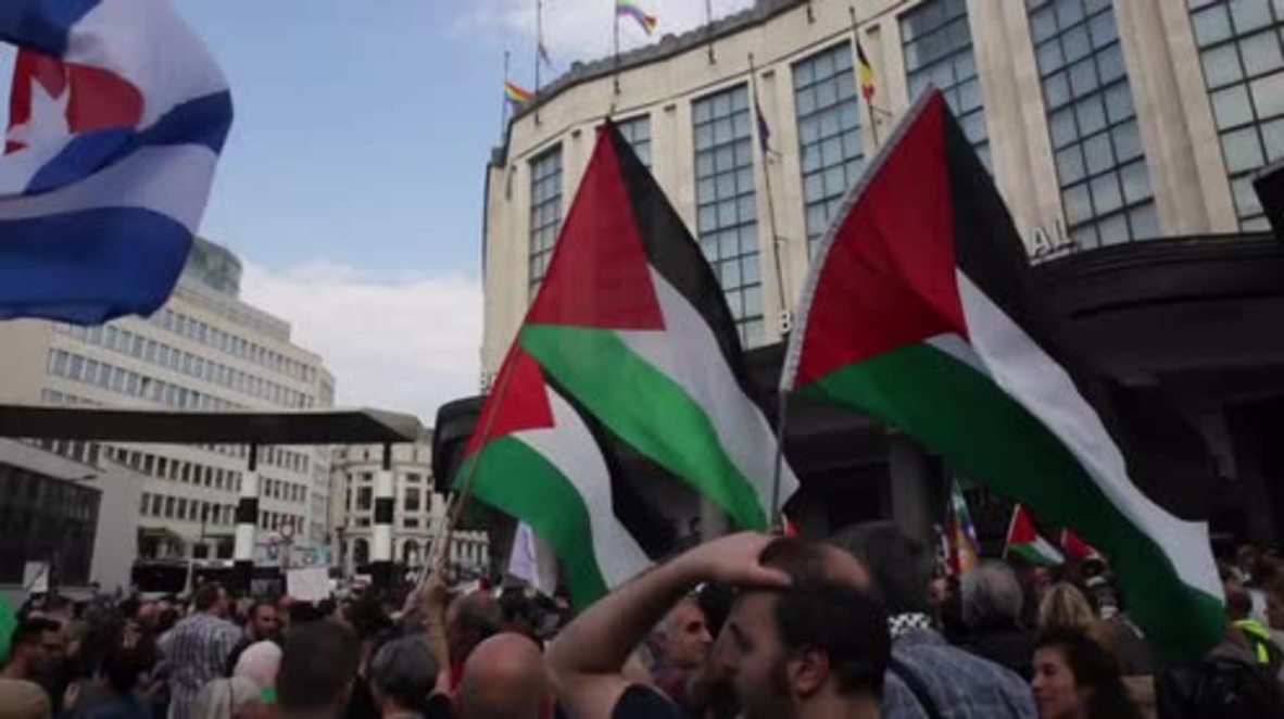 Belgium: 'Stop the Gaza massacre' protest tense in Brussels