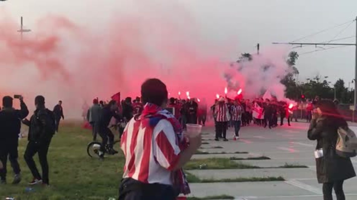 France: Atletico fans clash with police before Europa League final