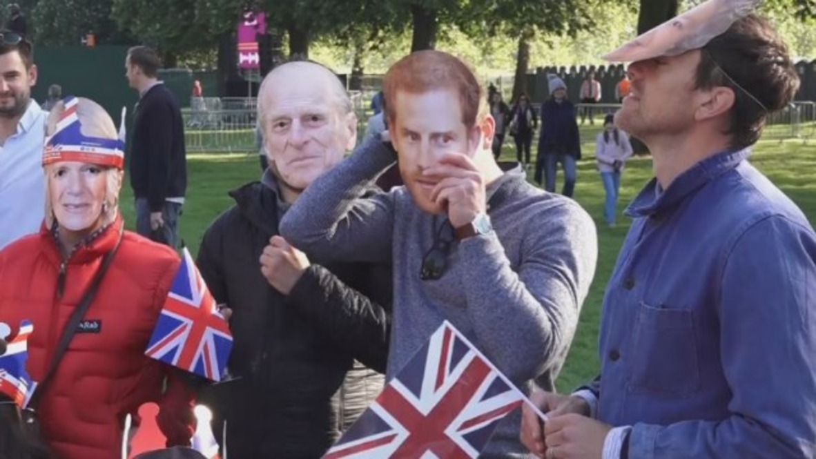 UK: Huge crowd awaits royal wedding outside Windsor Castle
