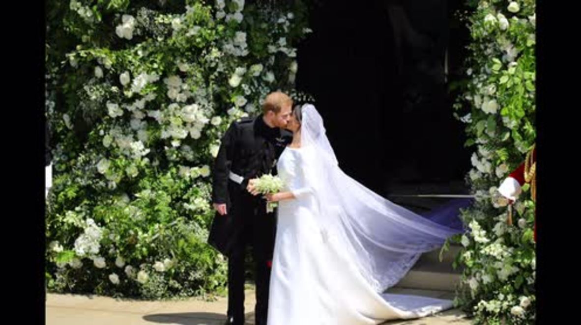 Sealed with a kiss! Stunning images of Harry and Meghan's wedding