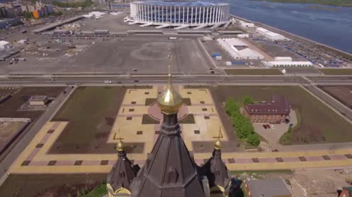 Drone captures Nizhniy Novgorod stadium as WC approaches