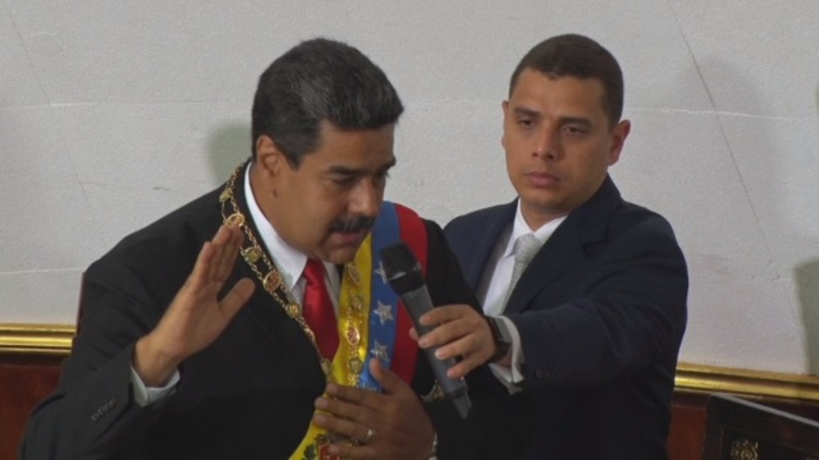 Venezuela: Maduro calls out Colombia's Santos at swearing in ceremony