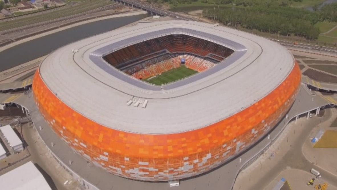 Rusia: Imágenes de drone del Mordovia Arena de Saransk a menos de un mes del inicio del Mundial 2018