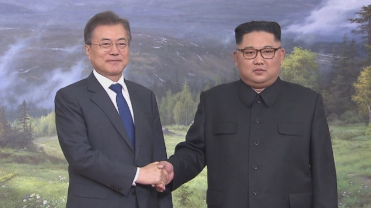 Korean DMZ: North and South Korean leaders meet in Panmunjom
