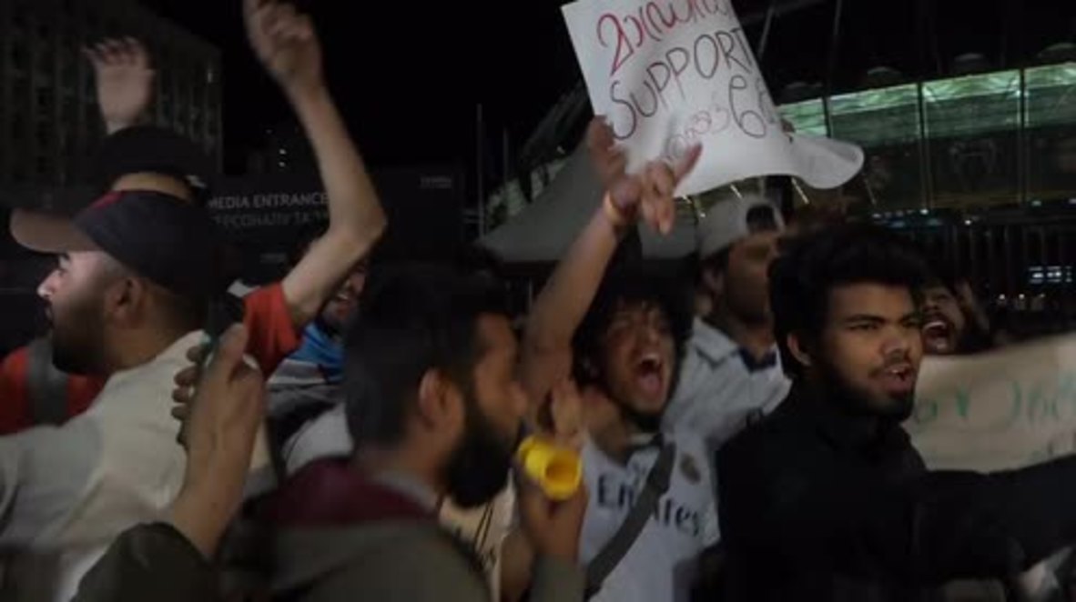 Ucrania: Fans del Real Madrid celebran la final de la Champions League