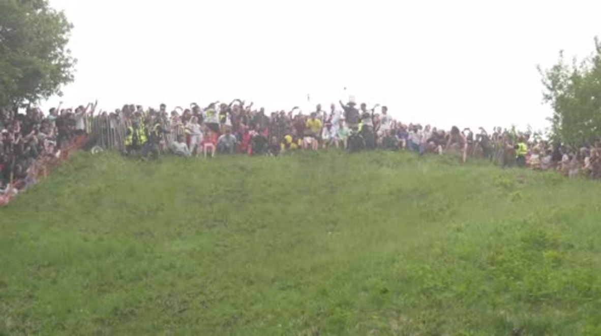 Cheese-rolling pandemonium in Gloucestershire