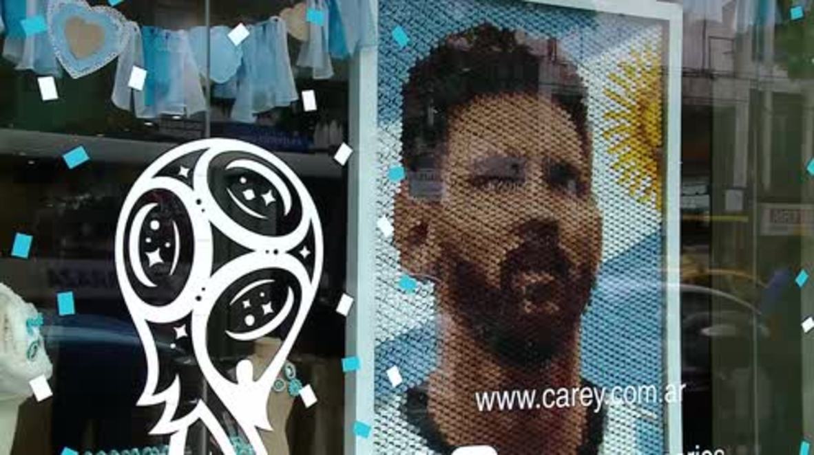 6,000 HAIR CLIPS used to create Messi mural