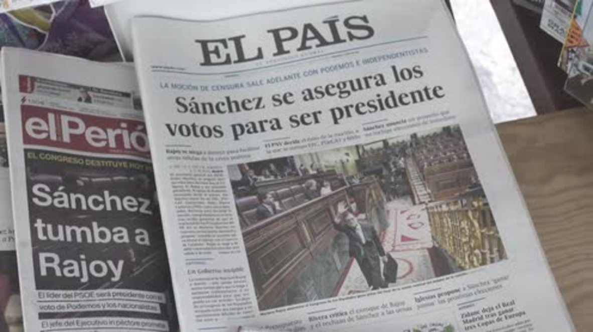 España: Madrileños dan su opinión sobre la moción de censura que ha derrocado a Rajoy