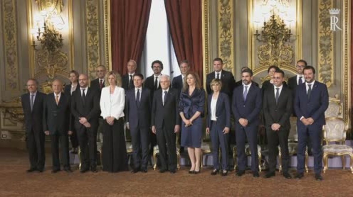 Italia: Conte y su gabinete juran el cargo en el Palacio Quirinale de Roma