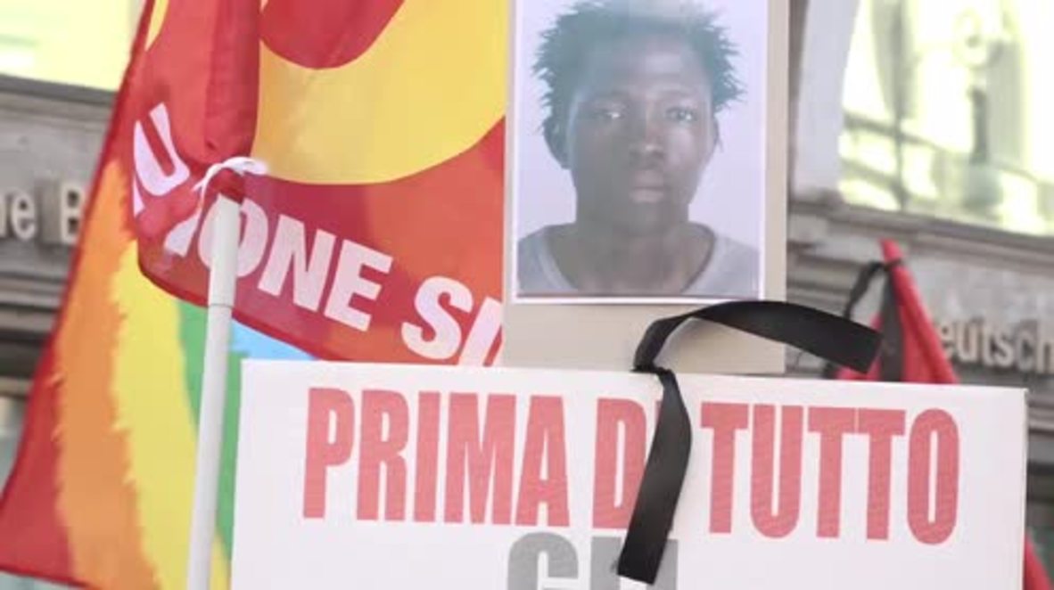 Italia: Protesta en Roma en solidaridad con la huelga por el asesinato de un migrante en Calabria