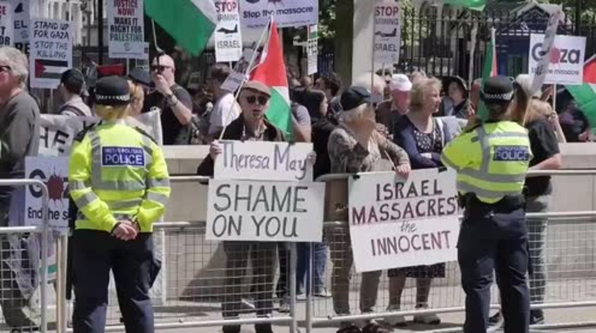 UK: Anti-Israeli demo staged at 10 Downing Street during Netanyahu visit