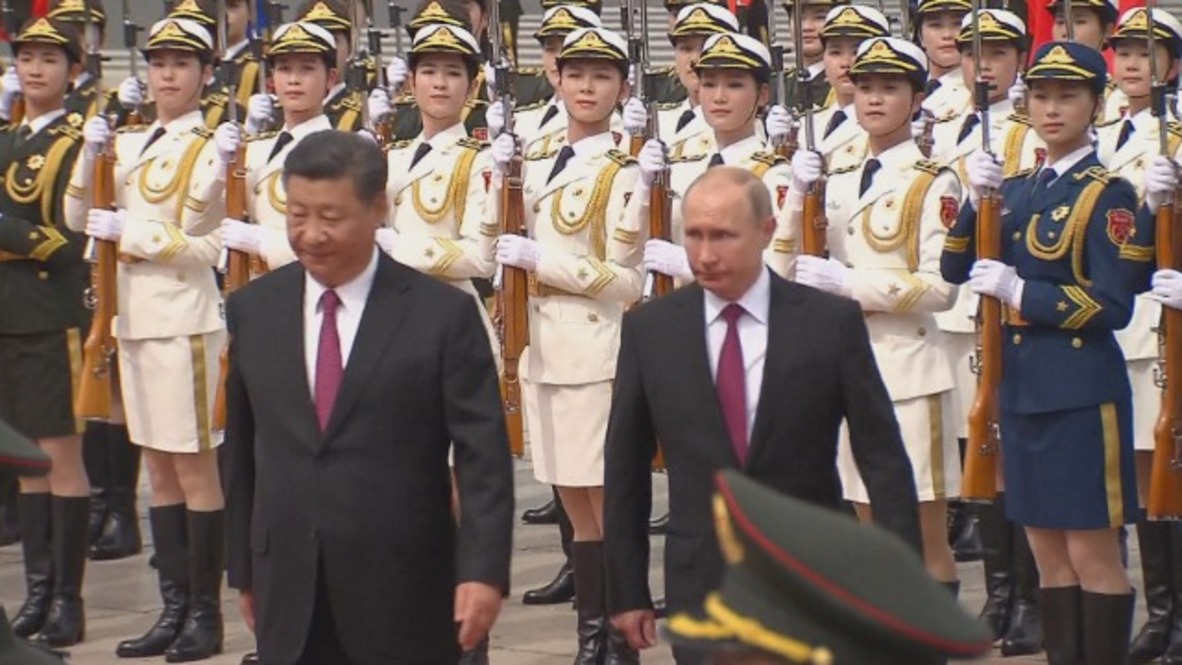 China: Putin llega al Gran Salón del Pueblo durante su visita oficial a China