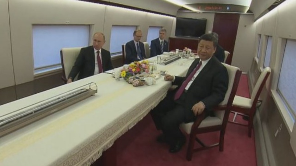 China: Putin and Xi Jinping try out brand new high-speed train