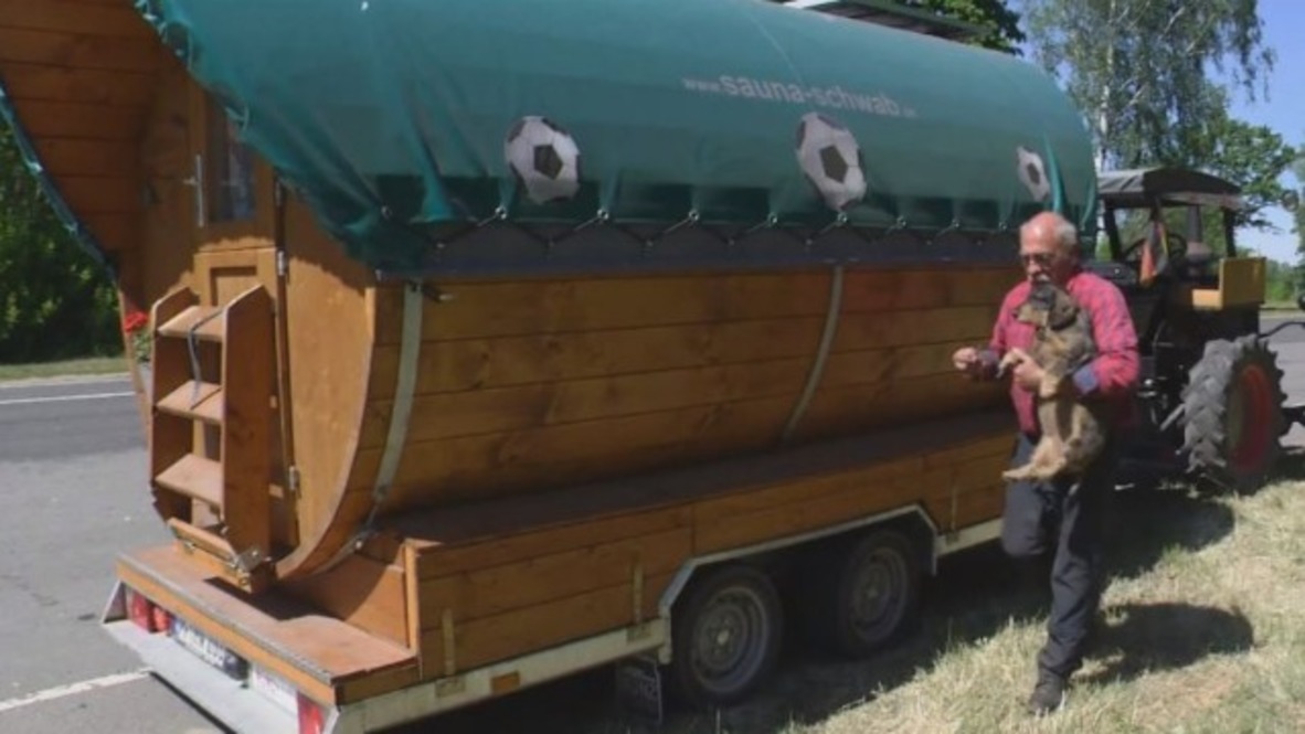 70-year-old German football fan heads to World Cup by tractor