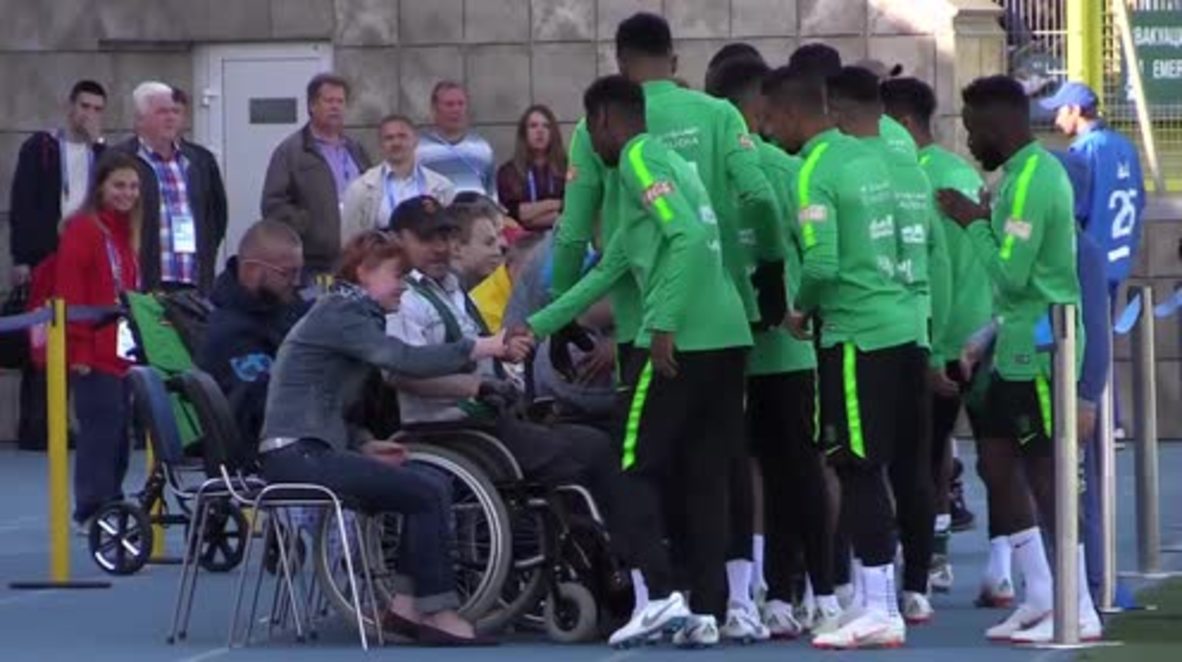 Russia: Saudi national team trains at St. Petersburg World Cup base