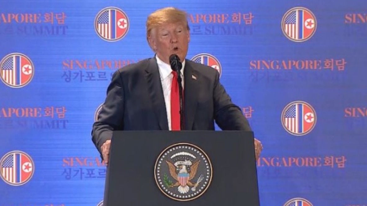 Singapore: N. Korea sanctions to remain, but war games to stop - Trump