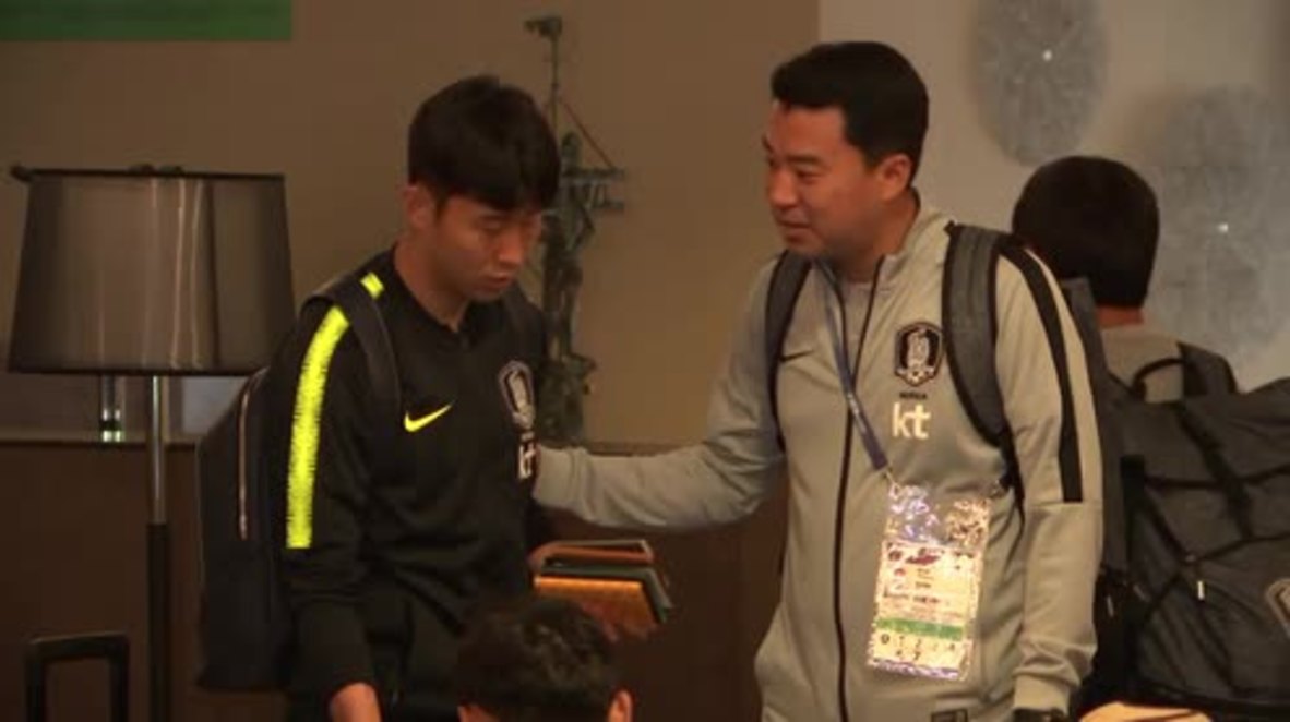 Rusia: Son Heung-min y el resto de la selección surcoreana llegan a San Petersburgo antes del Mundial