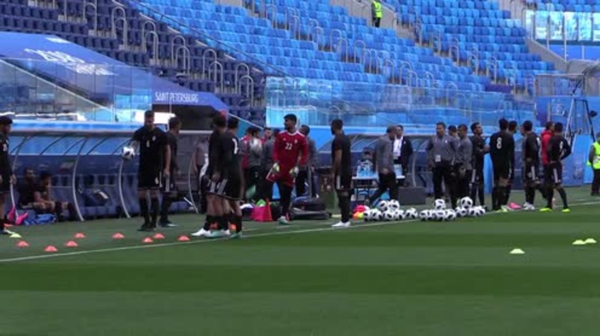Rusia: El equipo de Irán entrena para su partido contra Marruecos