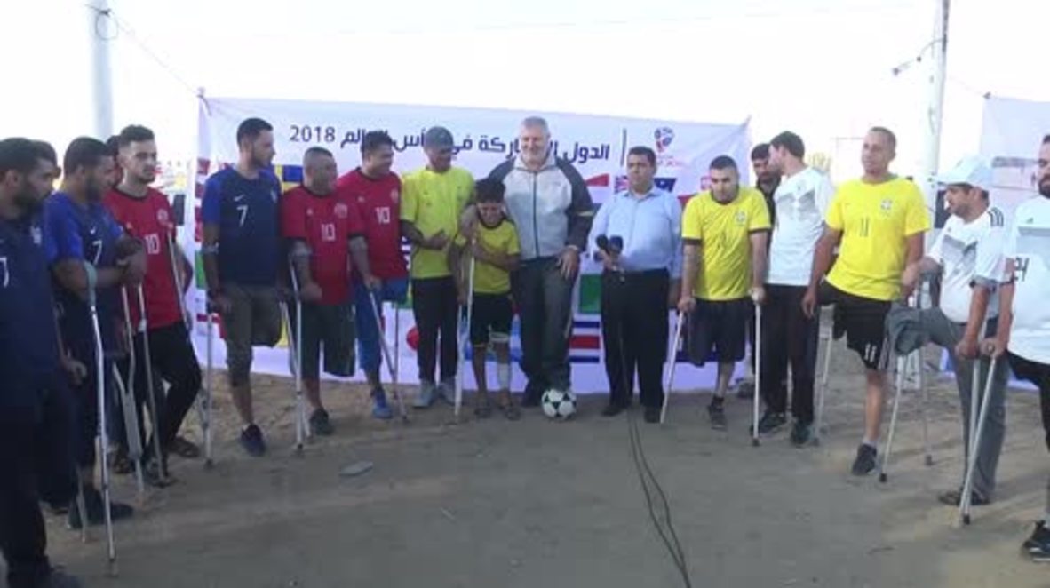 State of Palestine: Palestinians wounded in 'March of Return' recreate World Cup