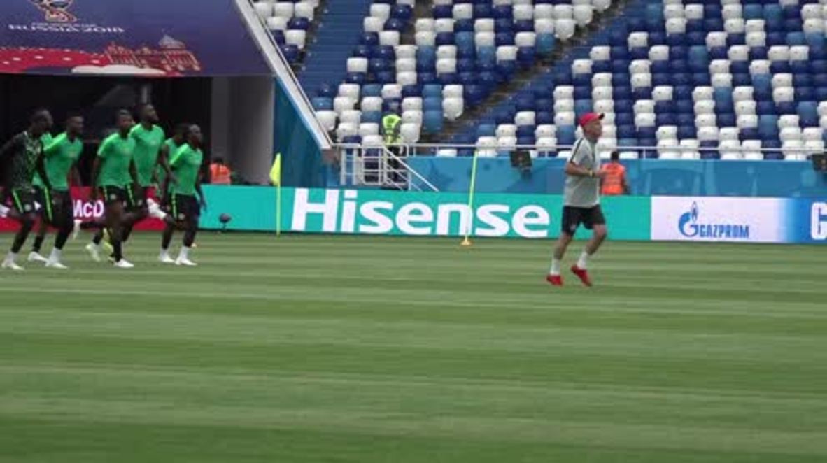 Russia: Nigerian national team train on eve of Croatia clash