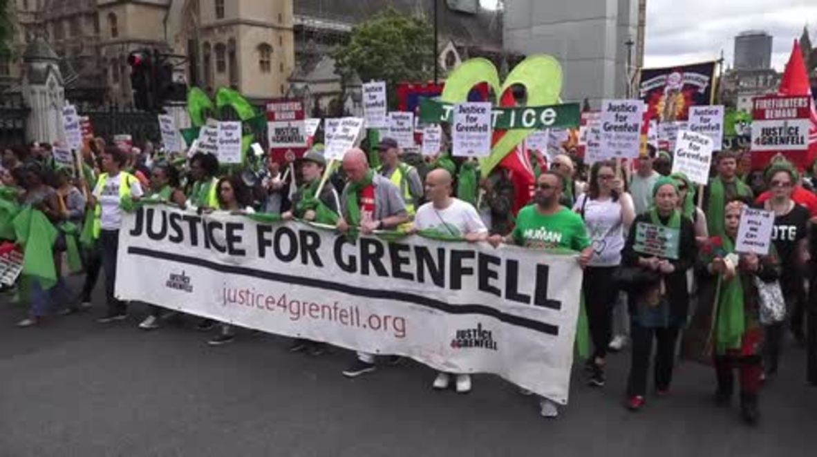 UK: Scores march on London demanding justice for Grenfell a year on