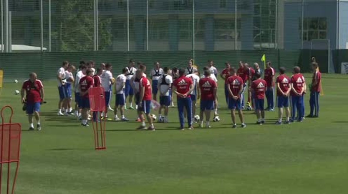 Russia: Russian national team trains ahead of Egypt match